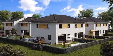 Gartenseitige Hausansichten- Renderings - „Auf der sonnigen Seite Langenzersdorfs leben“