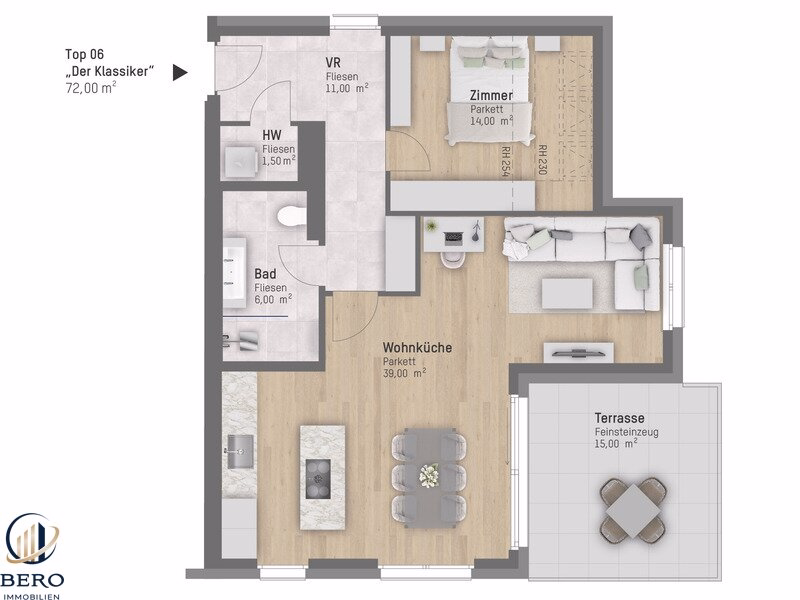 Titelbild - Große klassische 2 Zimmer Wohnung mit Balkon – U1 Leopoldau