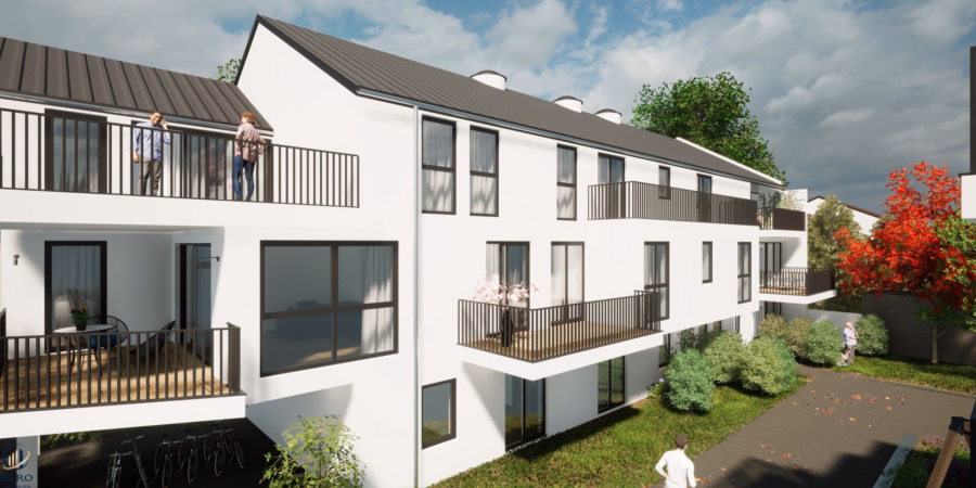 1:1 Rendering der Wohnhausanlage - Raugasse