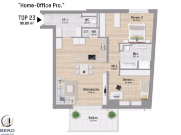 3 Zimmer mit Balkon | U1 Großfeldsiedlung, 1210 Wien, Terrassenwohnung